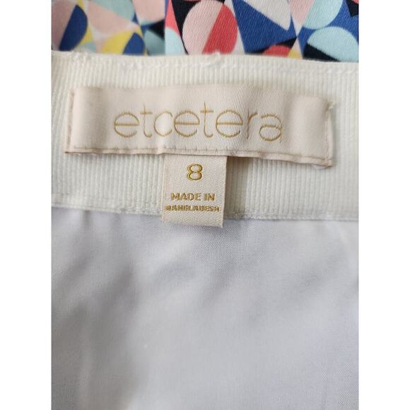 Etcetera Geometric print pencil skirt nwt sz 8 colorful Careerwear professional - Picture 5 of 12